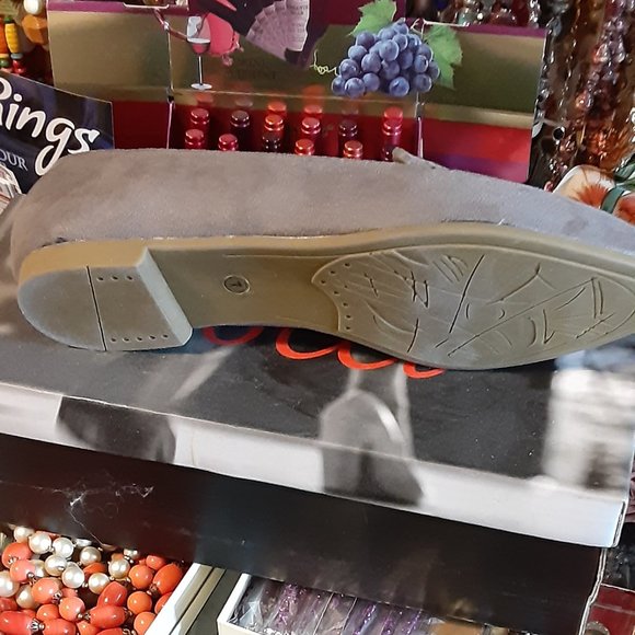CCOCCI GRAY SUEDE SHOES SKIMMER FLATS - Picture 4 of 5